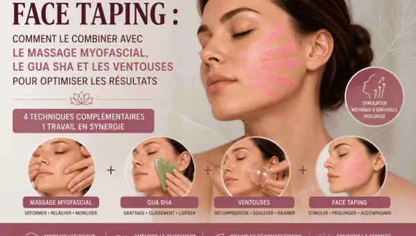 Infographie beauté : synergie du face taping